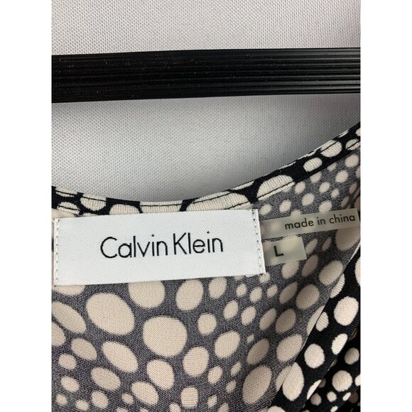 Women's Calvin Klein Black & White Pattern Halter Top Size L - Picture 5 of 7